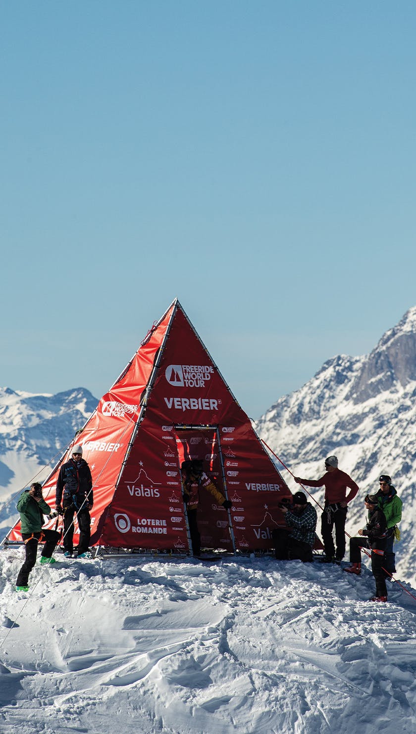 Verbier, Switzerland, the final stop of the Freeride World Tour. 