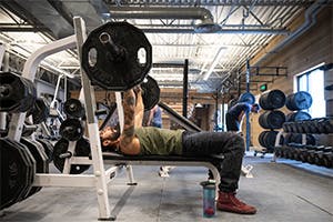 Sam Elias performing Bench press