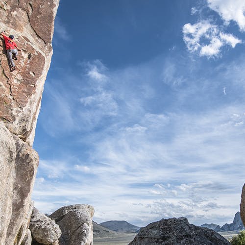 Sam climbing