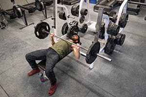 Sam Elias performing Bench press