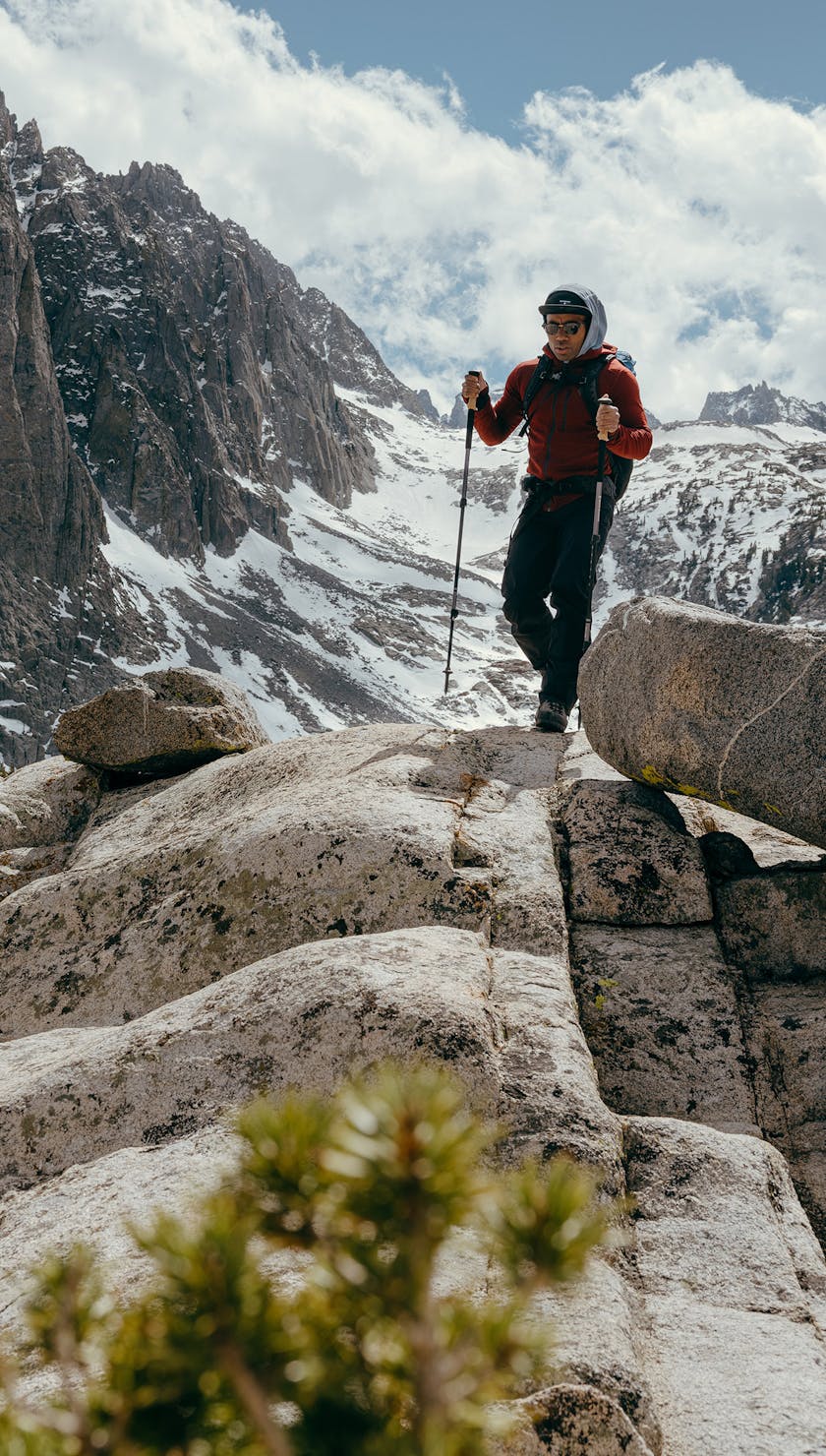 BD Ambassador Andrew King hiking in the Sierras