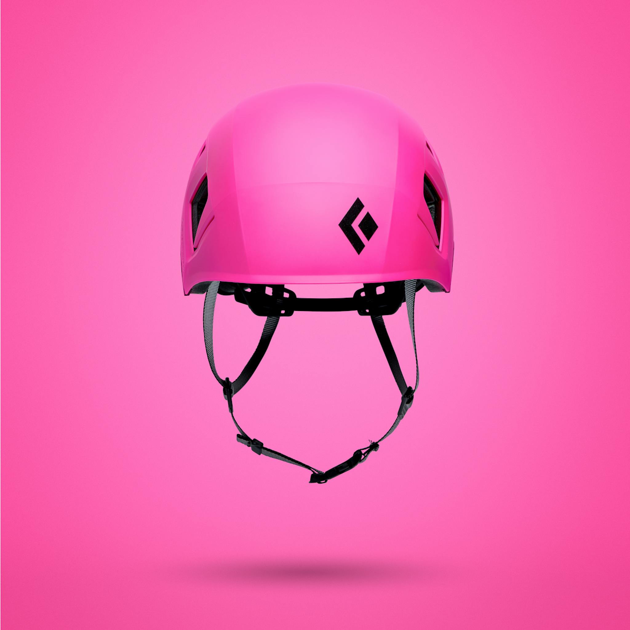A studio glam of the front of the Pink Capitan Helmet