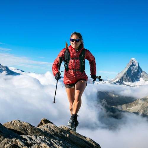 BD Athlete Hillary Gerardi in the Alps