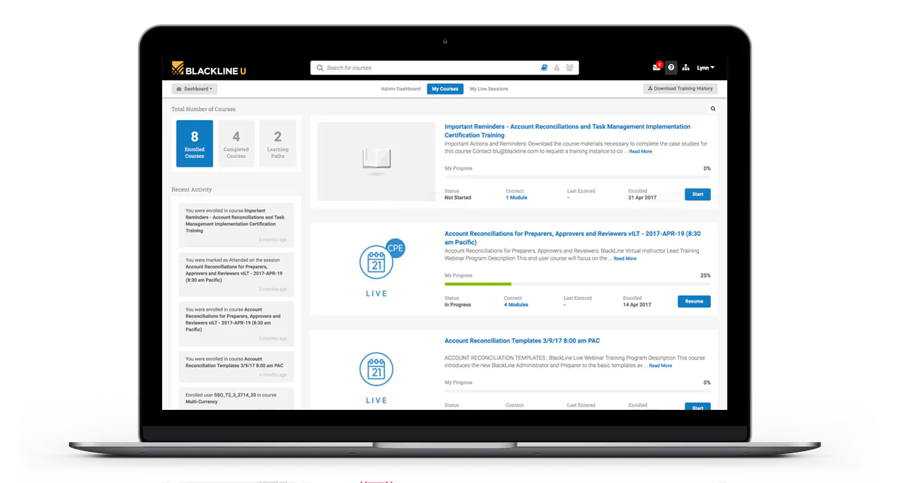 BlackLine U Training