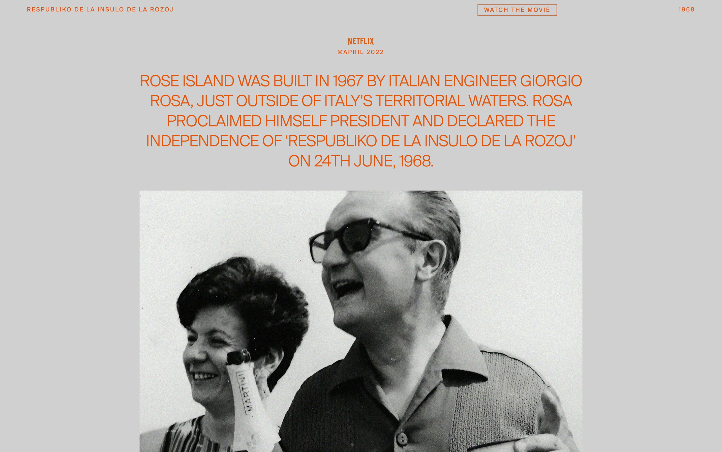 Rose Island website
