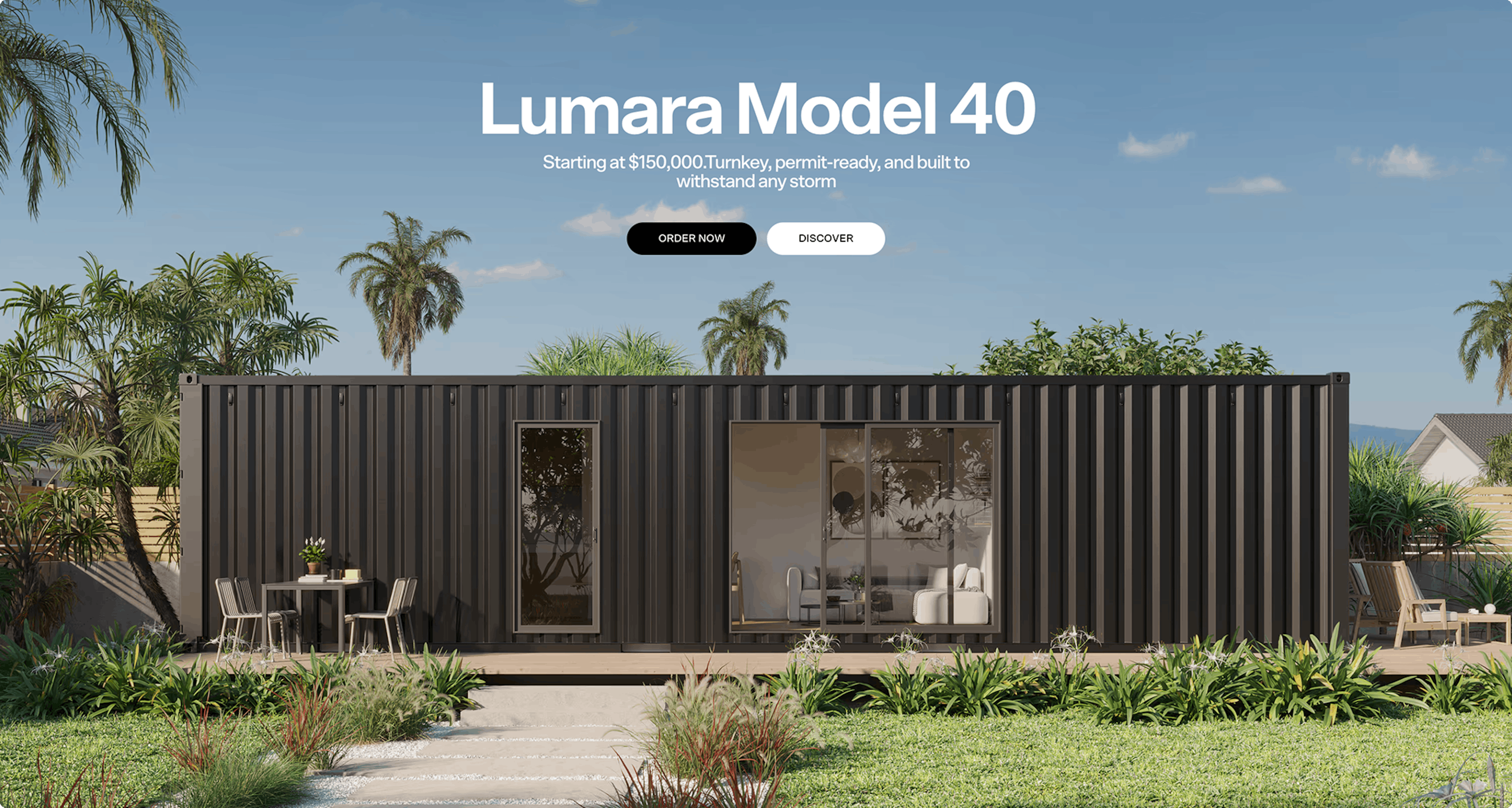 Lumara hero section