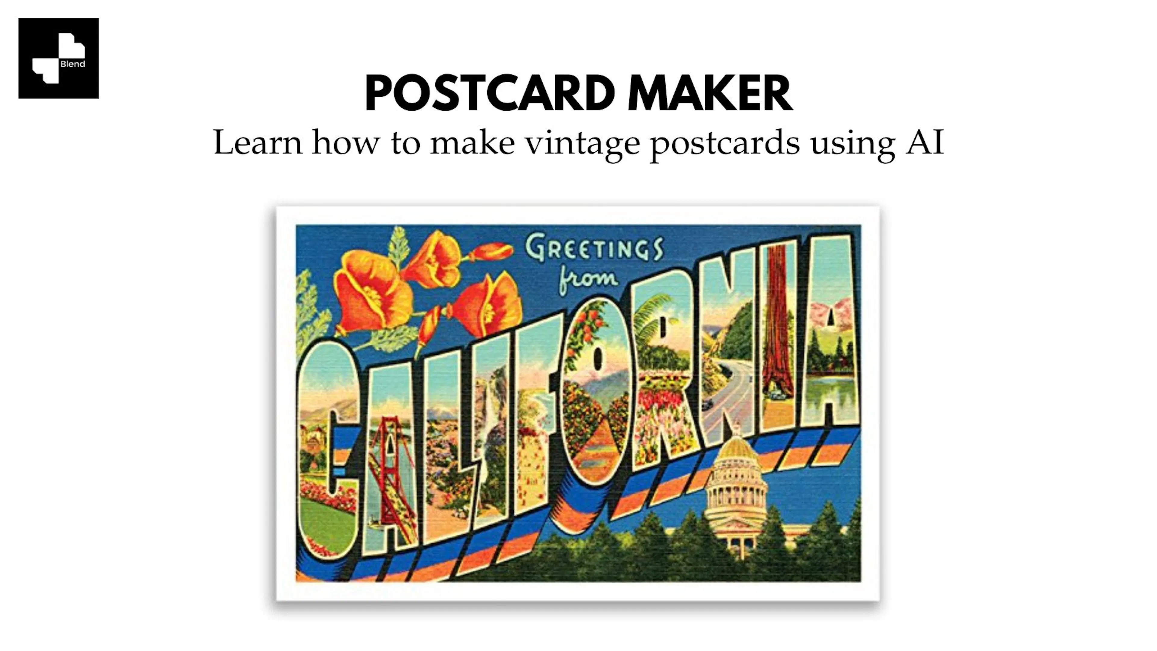 vintage postcard template