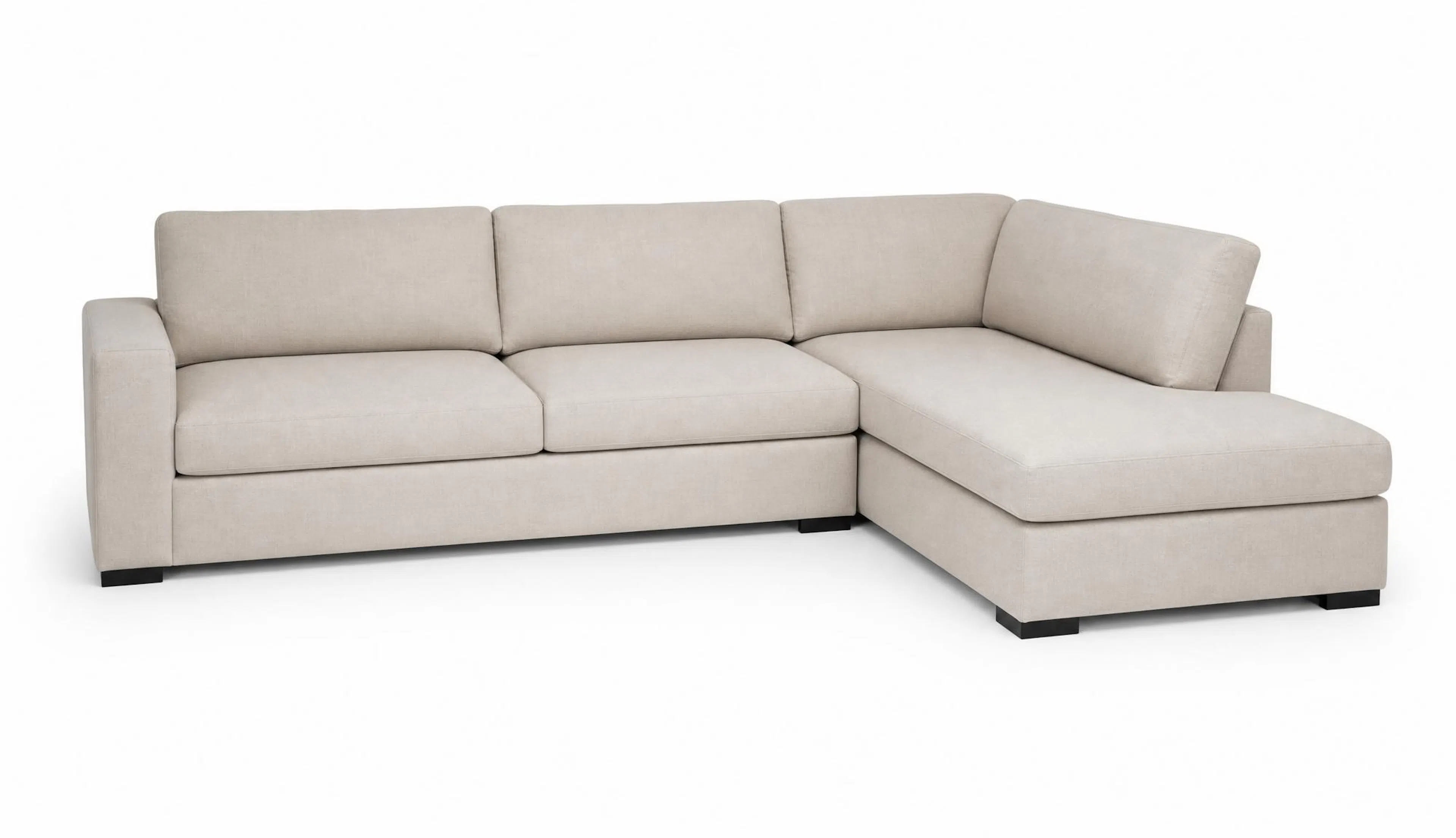 A clean studio shot of a sofa