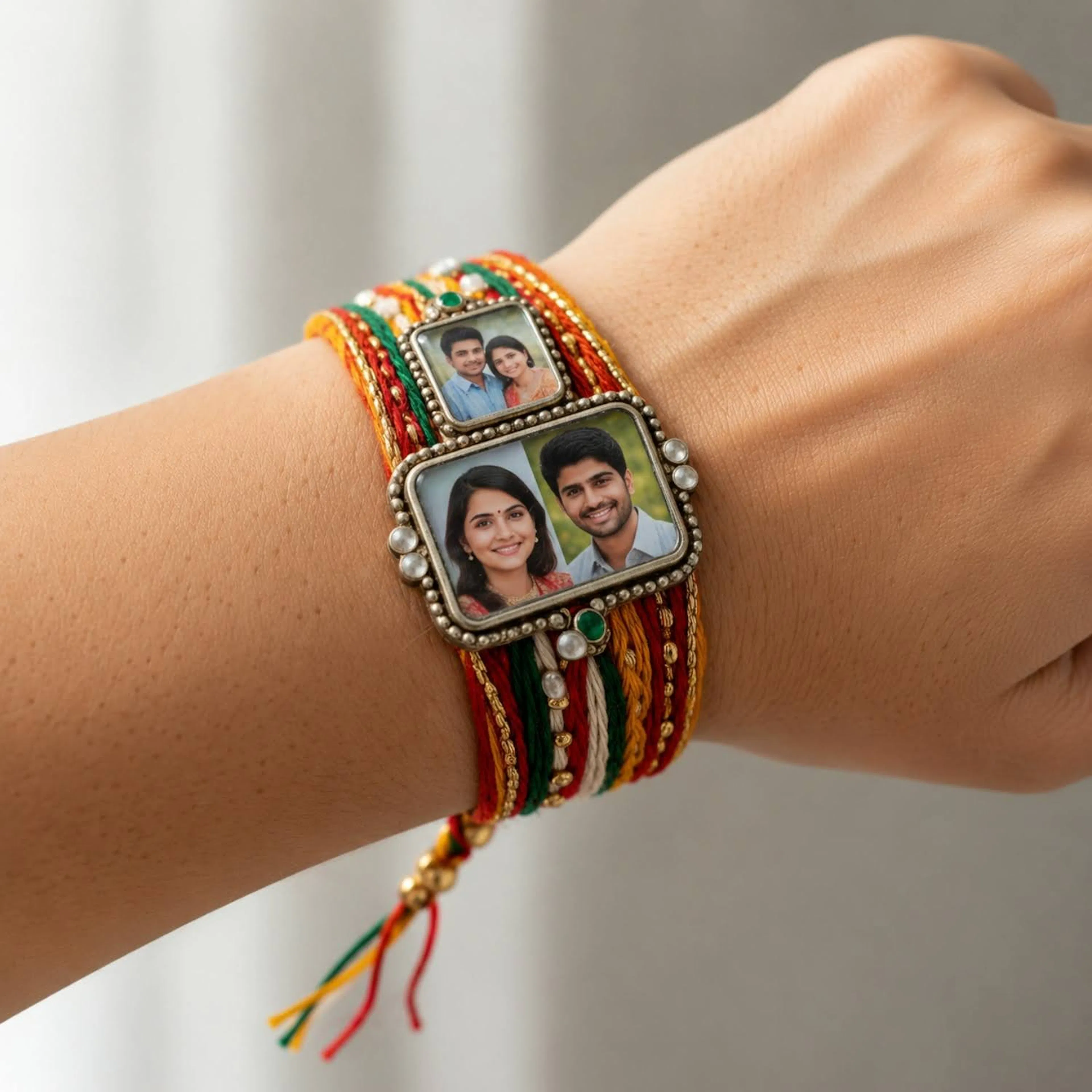 Customized Photo Rakhi Gift Mockup