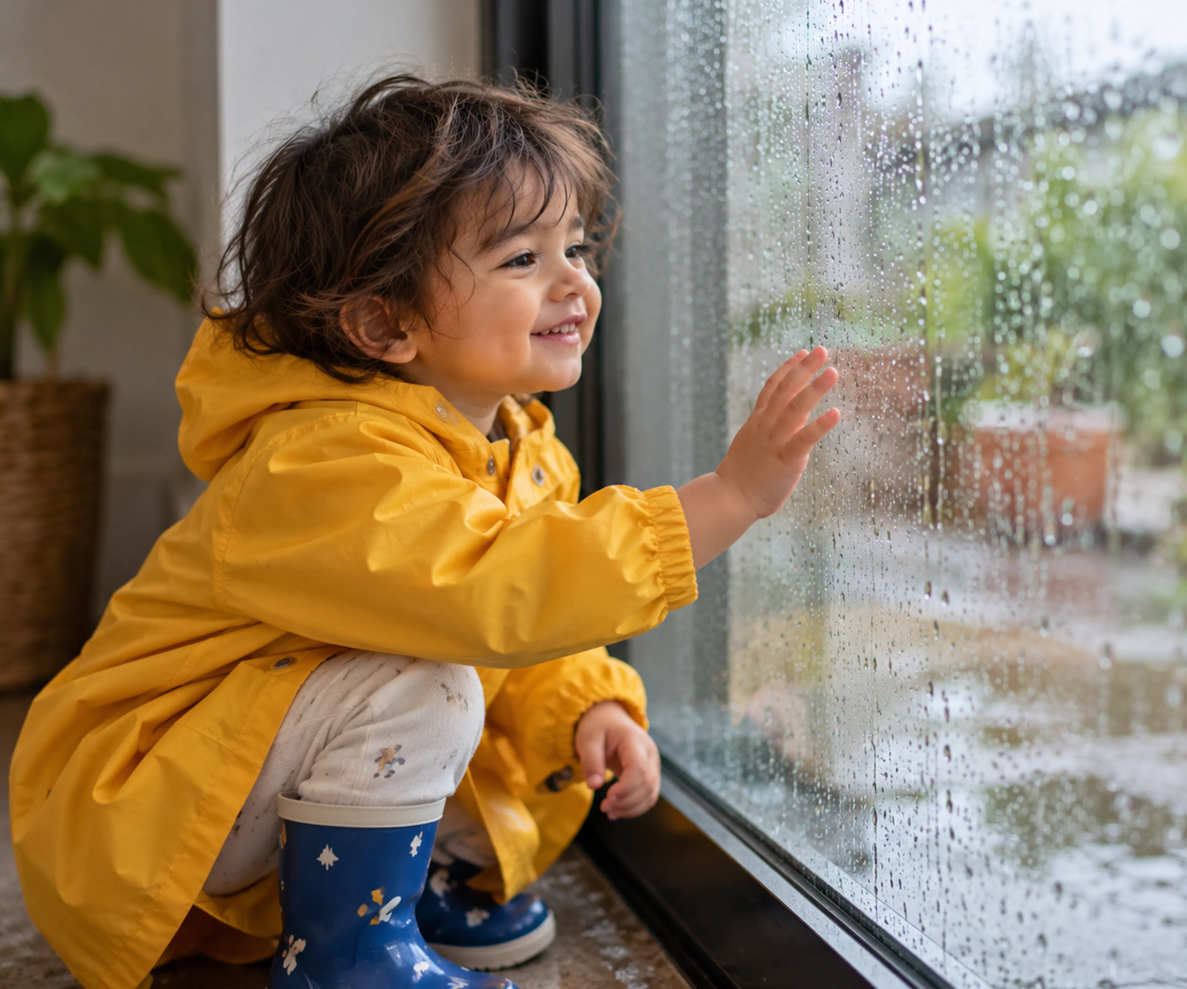 toddler rain photoshoot