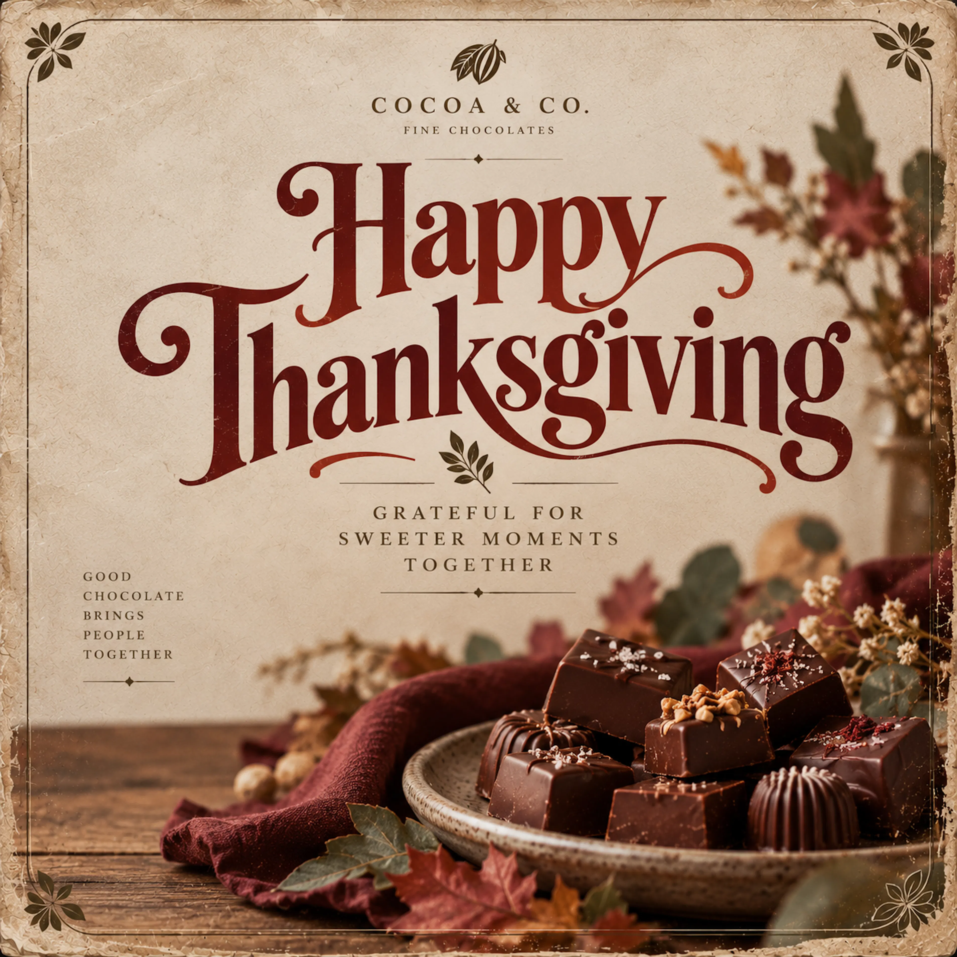 social media poster for thanksgiving