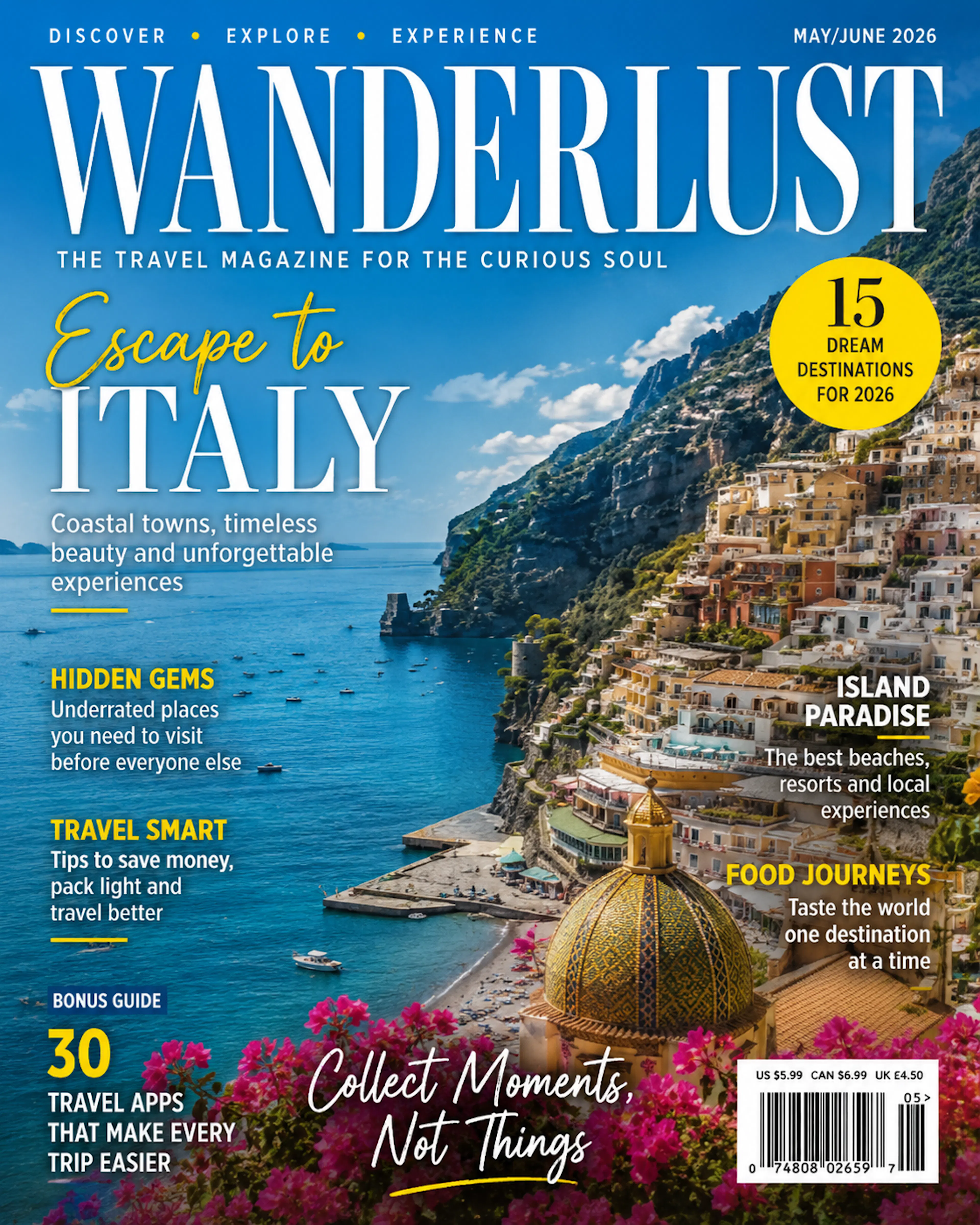 travel magazine cover