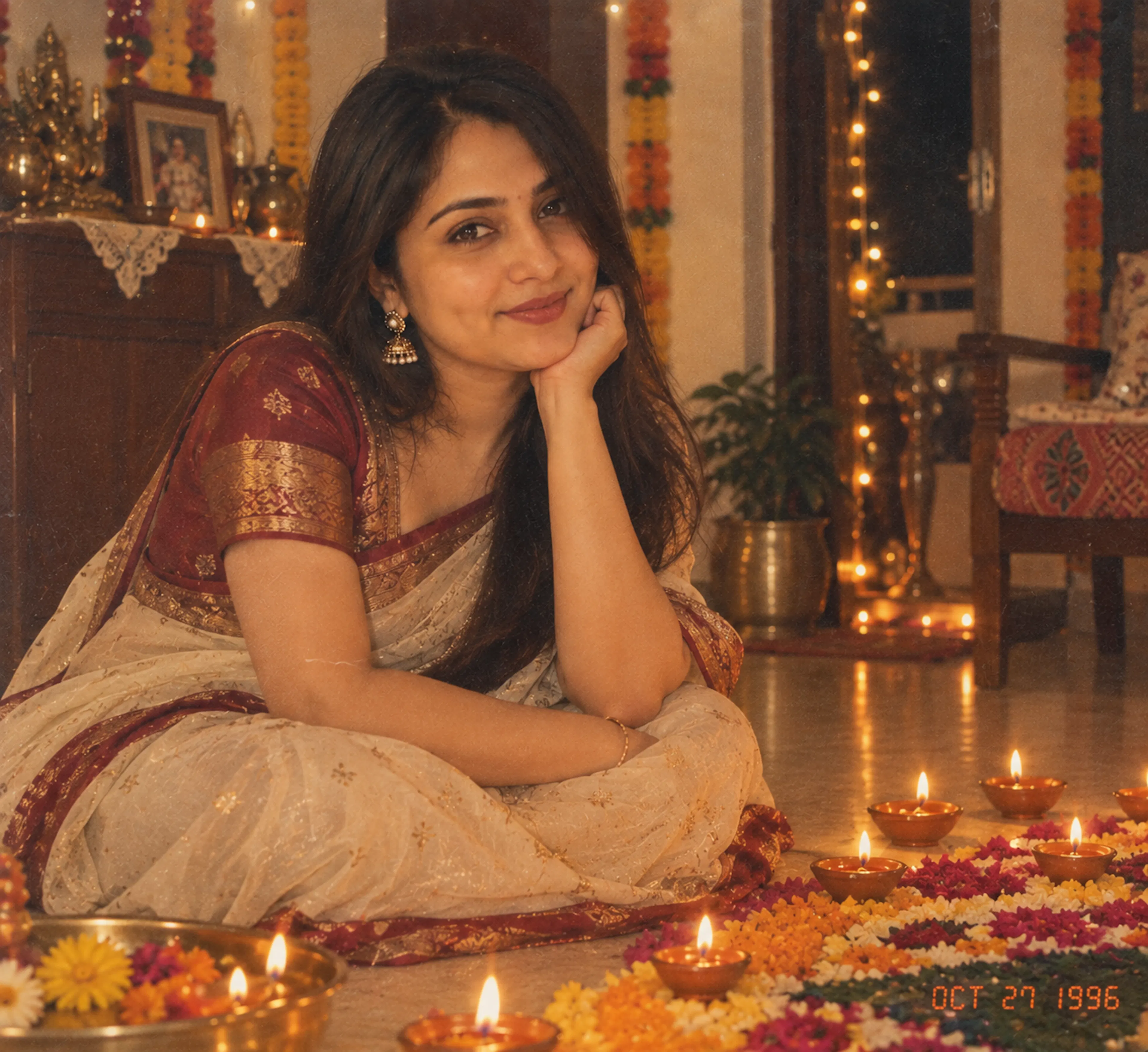 diwali retro ai image