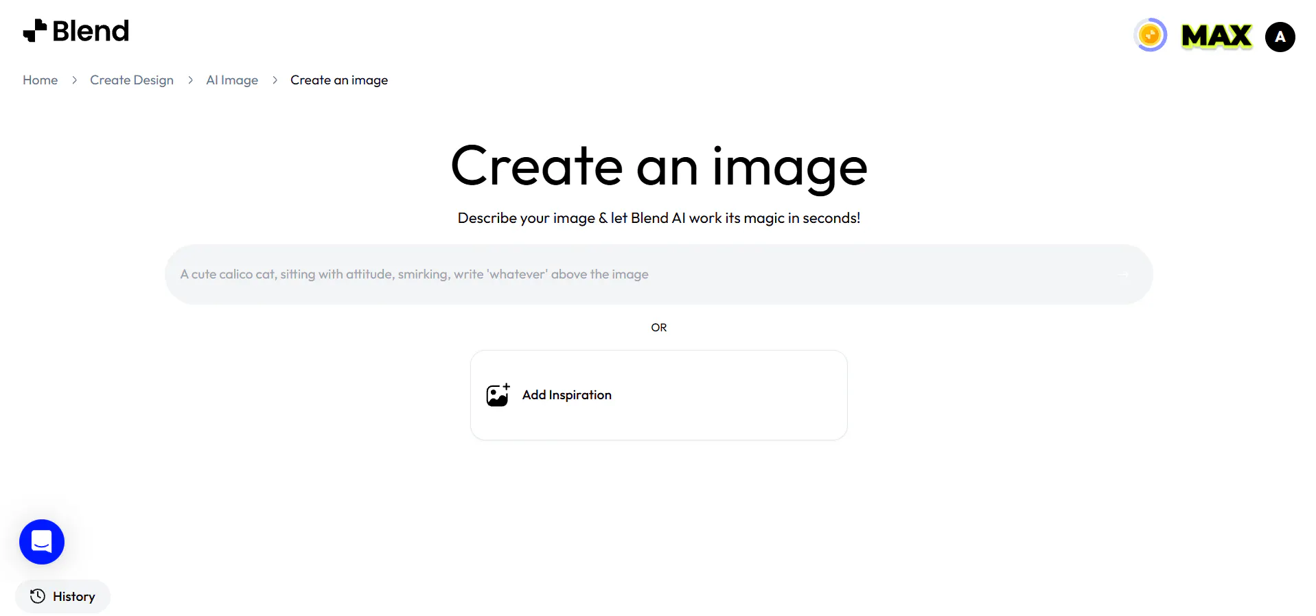 Open Blend’s AI Image Feature