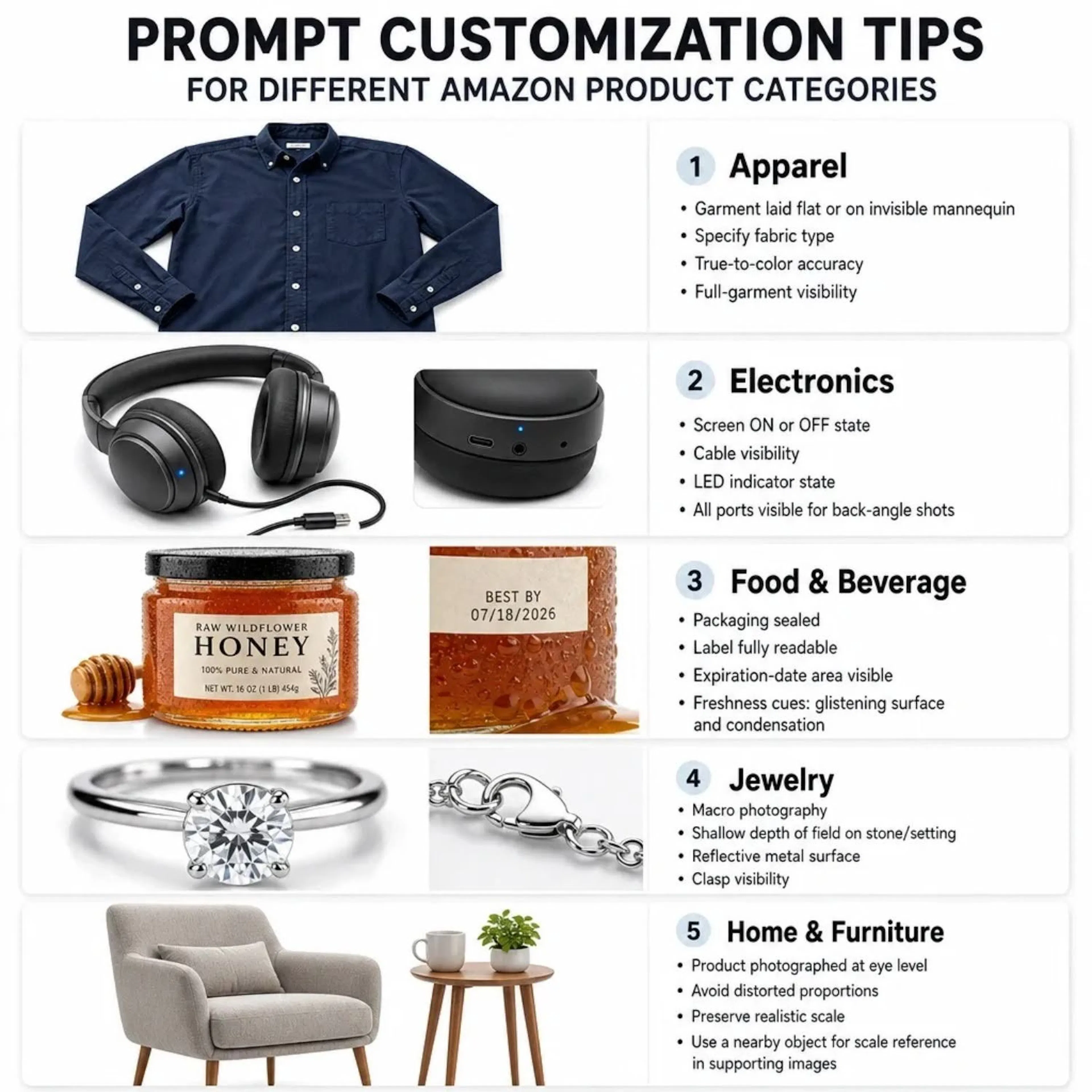 Prompt Customization Tips for Specific Product Categories