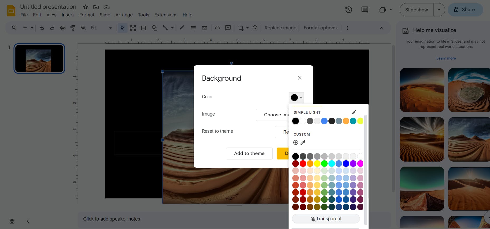 Cómo eliminar el fondo usando Google Slides