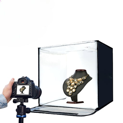 Traditional product photography using light box to get a white background