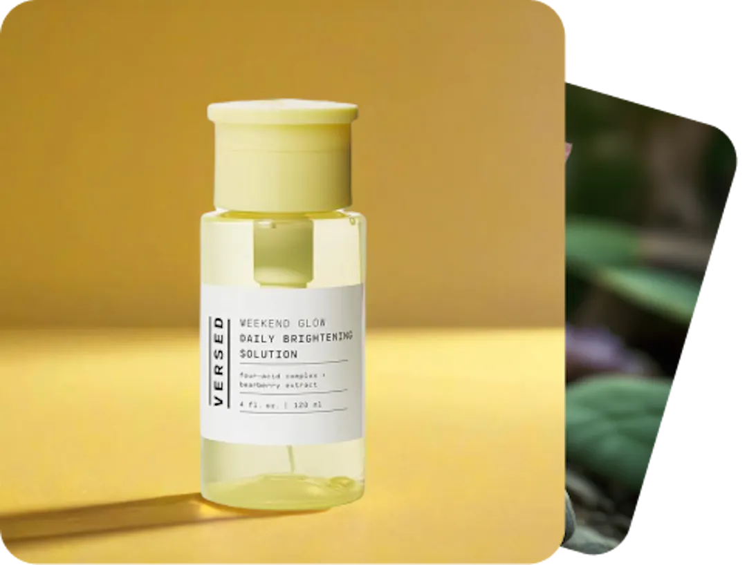 Objeto con sombra realista sobre fondo amarillo