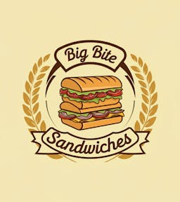 Emblem style logo for Big Bate Sandwiches