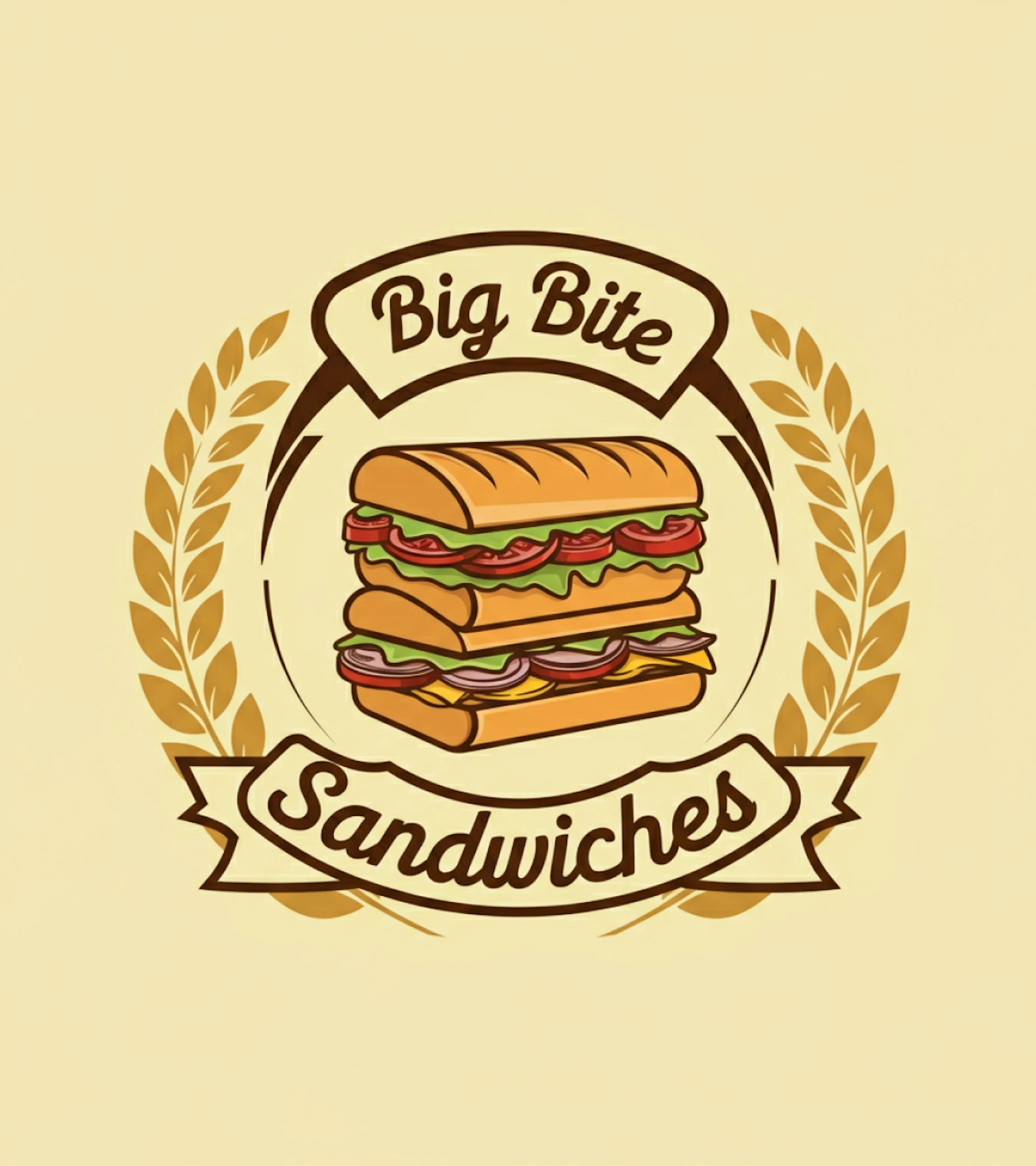 Emblem style logo for Big Bate Sandwiches