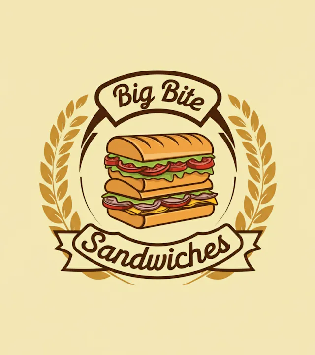Emblem style logo for Big Bate Sandwiches