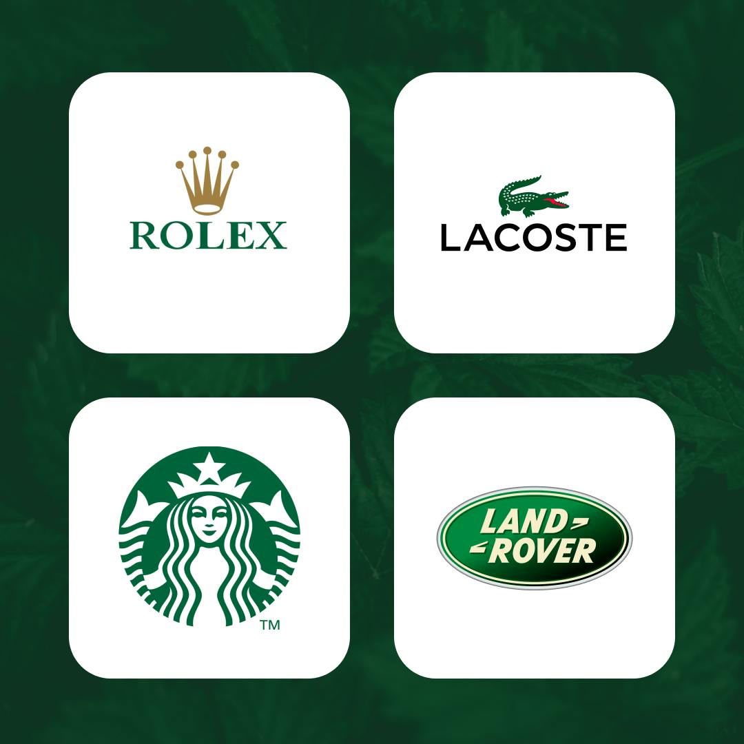Famous brands that use color green to evoke a luxury feel