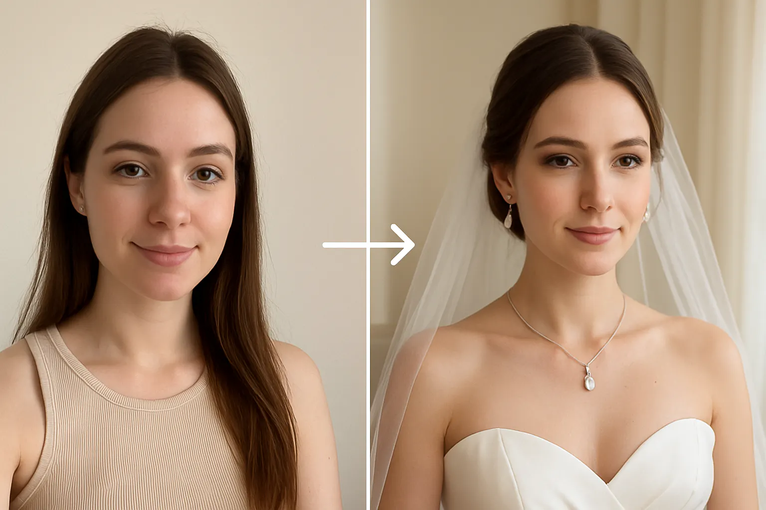 Before the Wedding: Try On Jewellery and Dresses on Your Own Photo