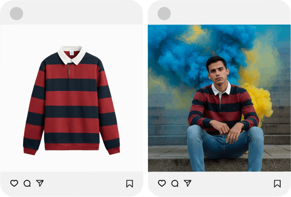 Boost conversions with realistic try-on images.