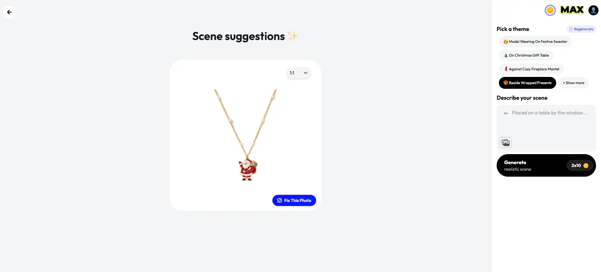 santa pendant demo