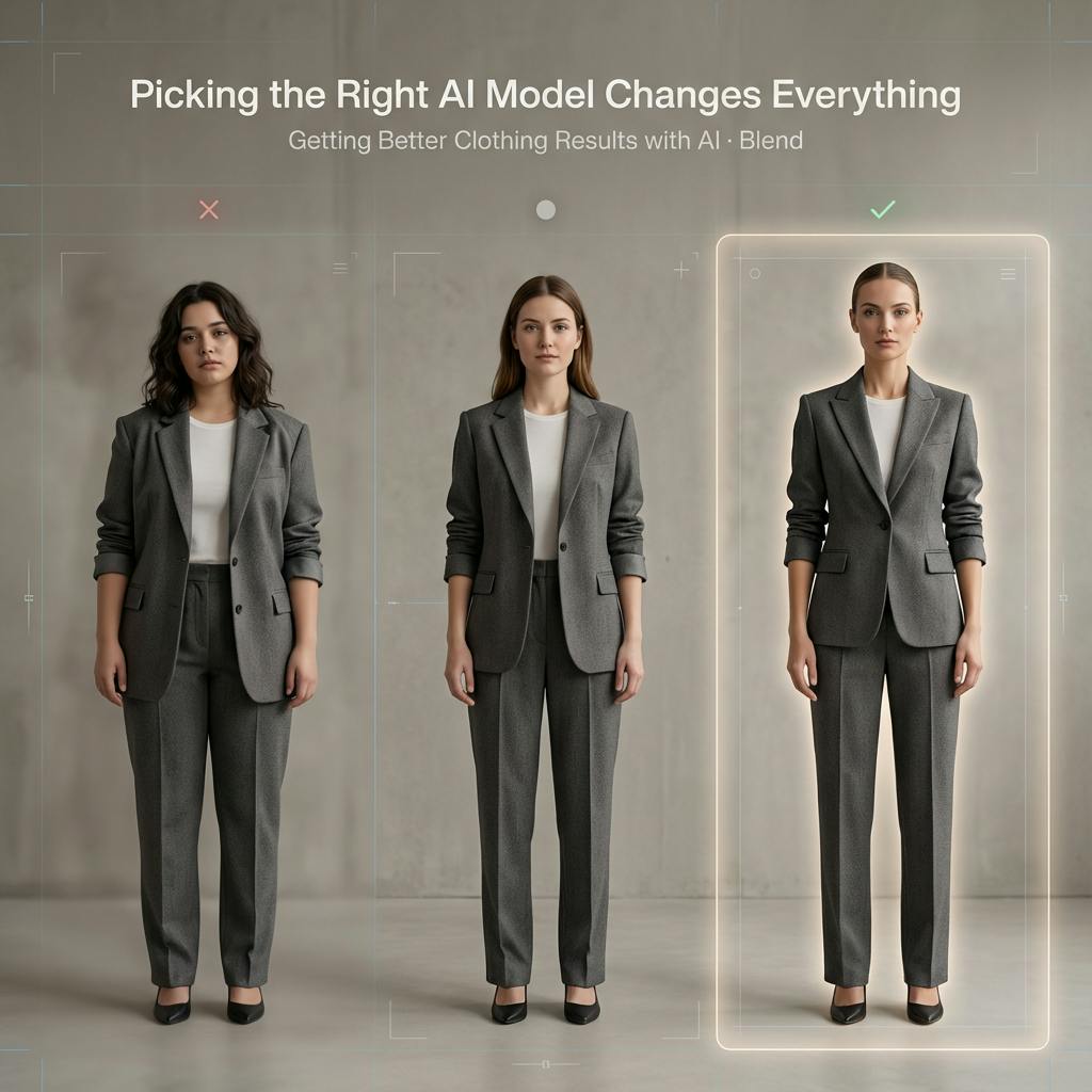 Getting Better Clothing Results with AI: Model Selection & Customization with Blend