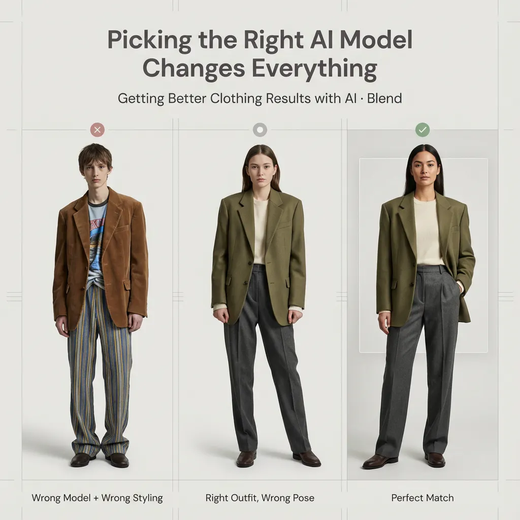 Getting Better Clothing Results with AI: Model Selection & Customization with Blend