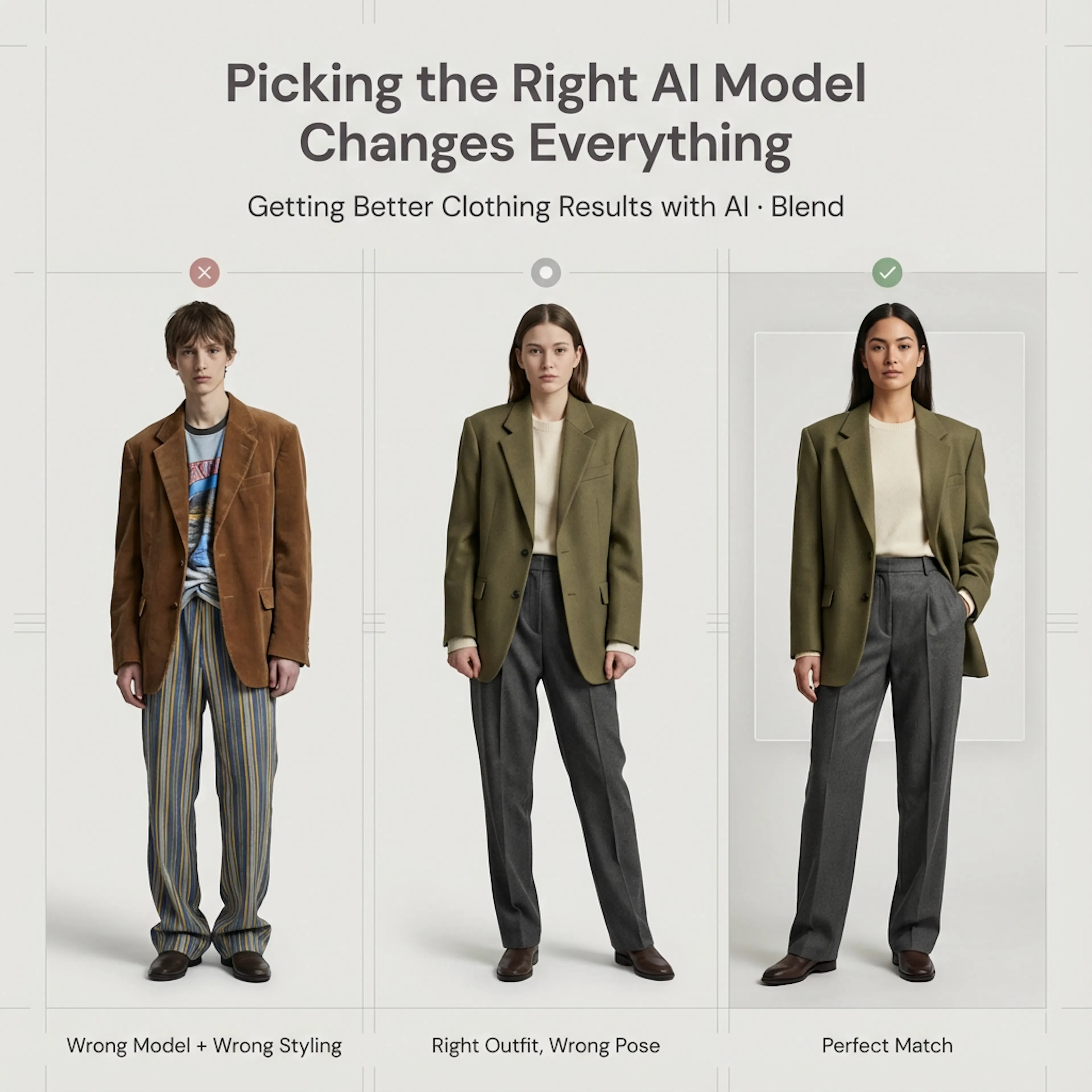Getting Better Clothing Results with AI: Model Selection & Customization with Blend