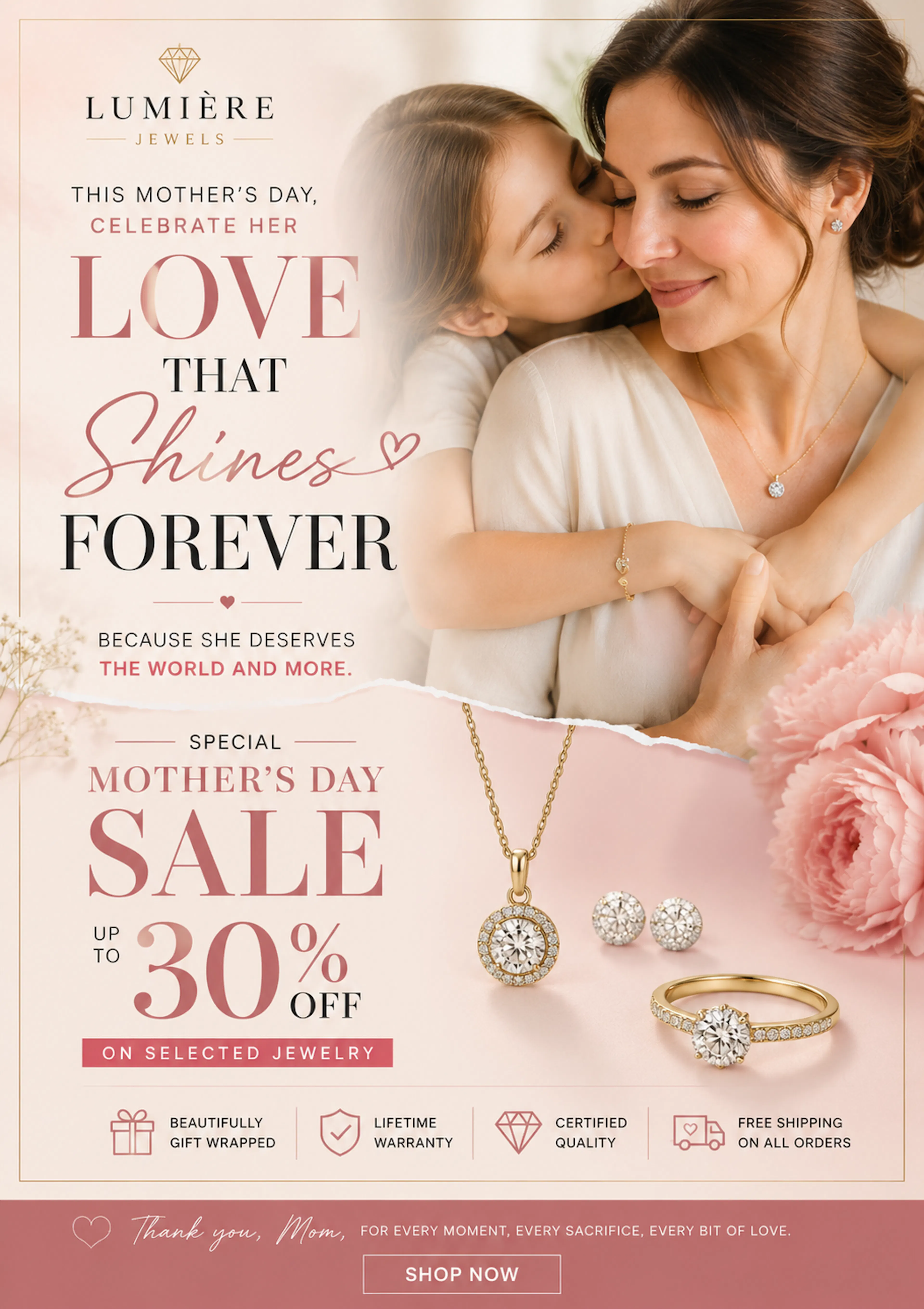 mother's day sale poster
