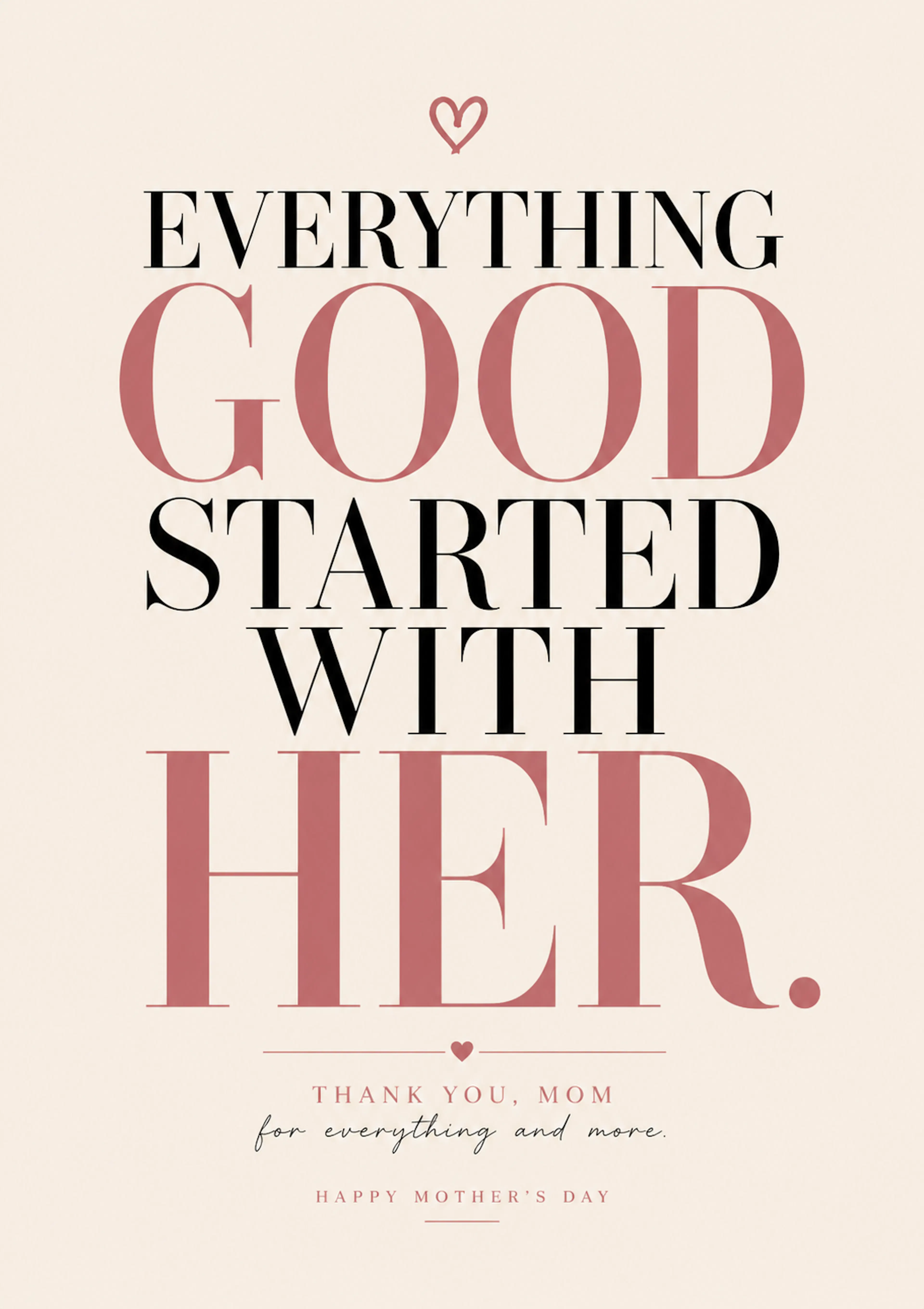 minimal mother's day poster