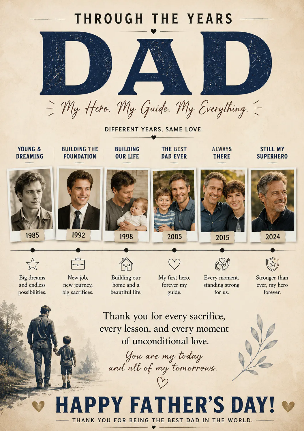 emotional father's day poster
