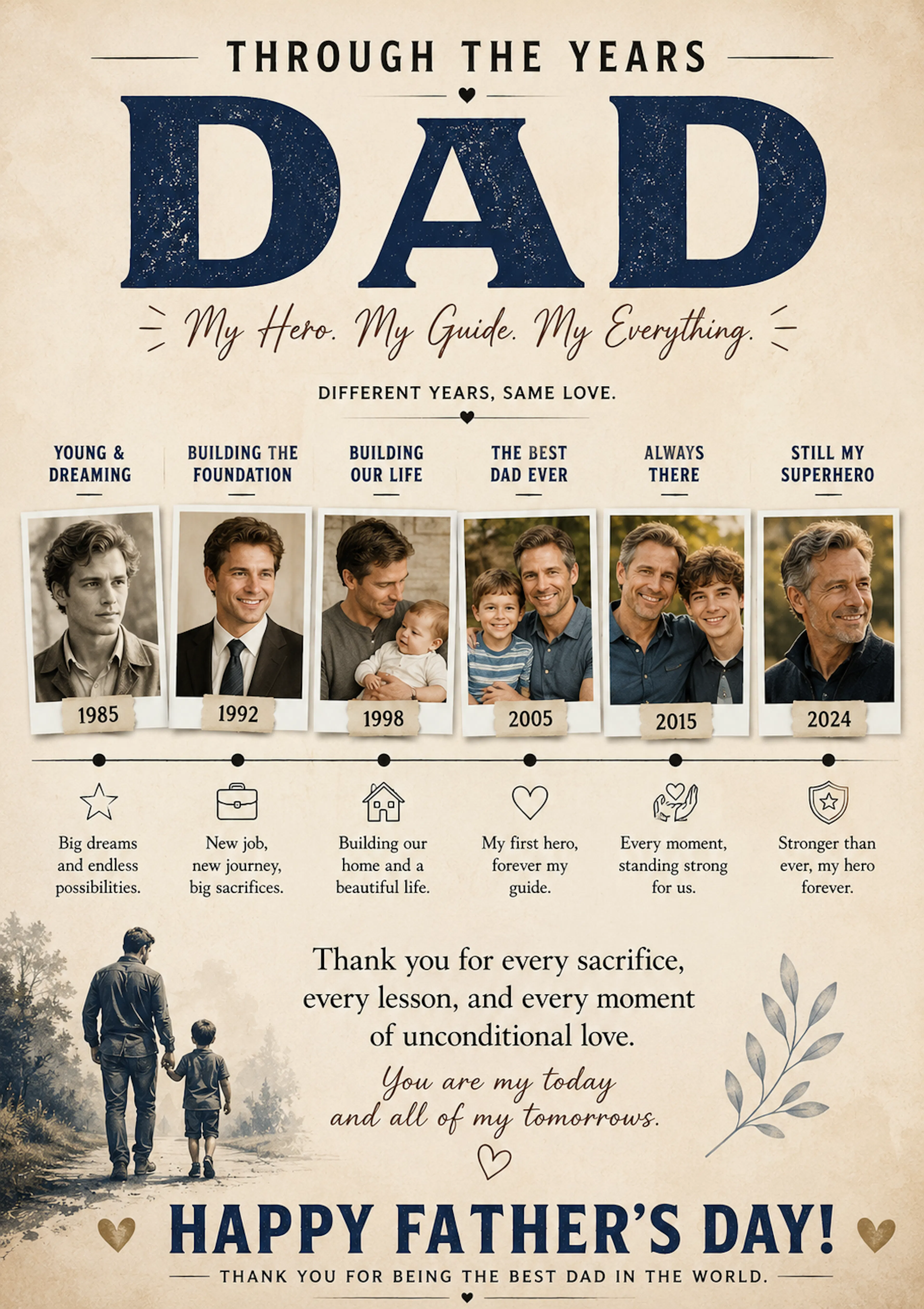 emotional father's day poster