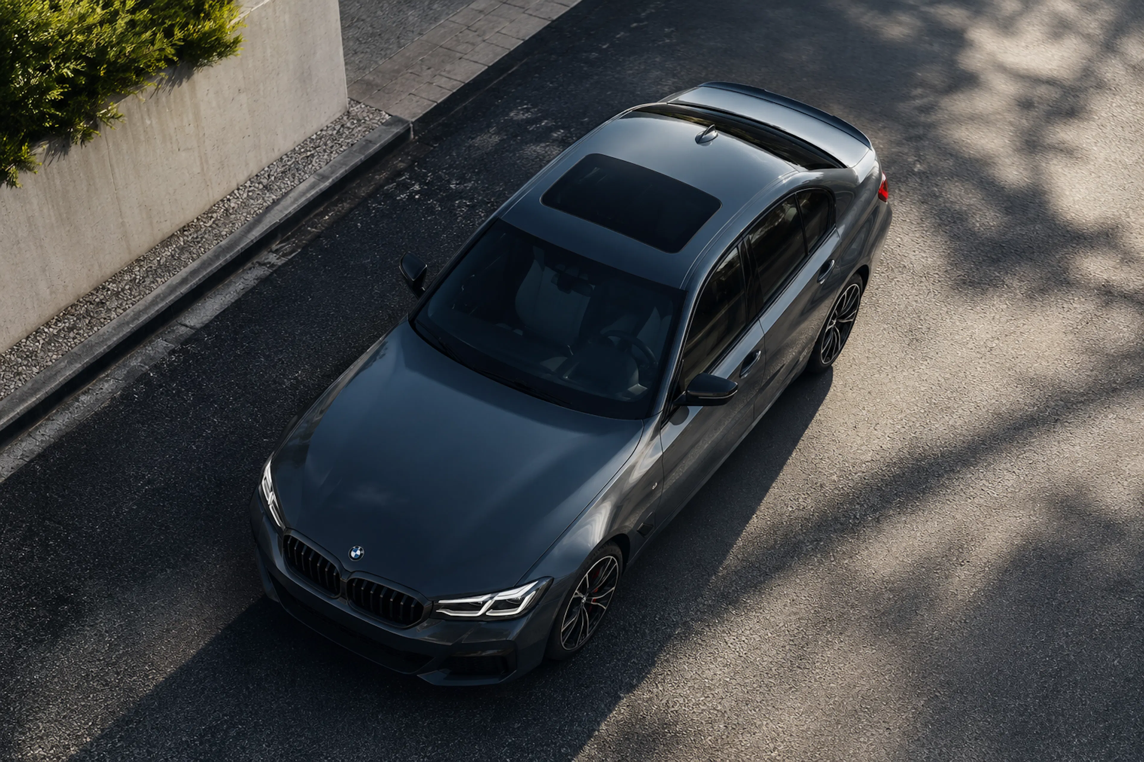 high angle car photography