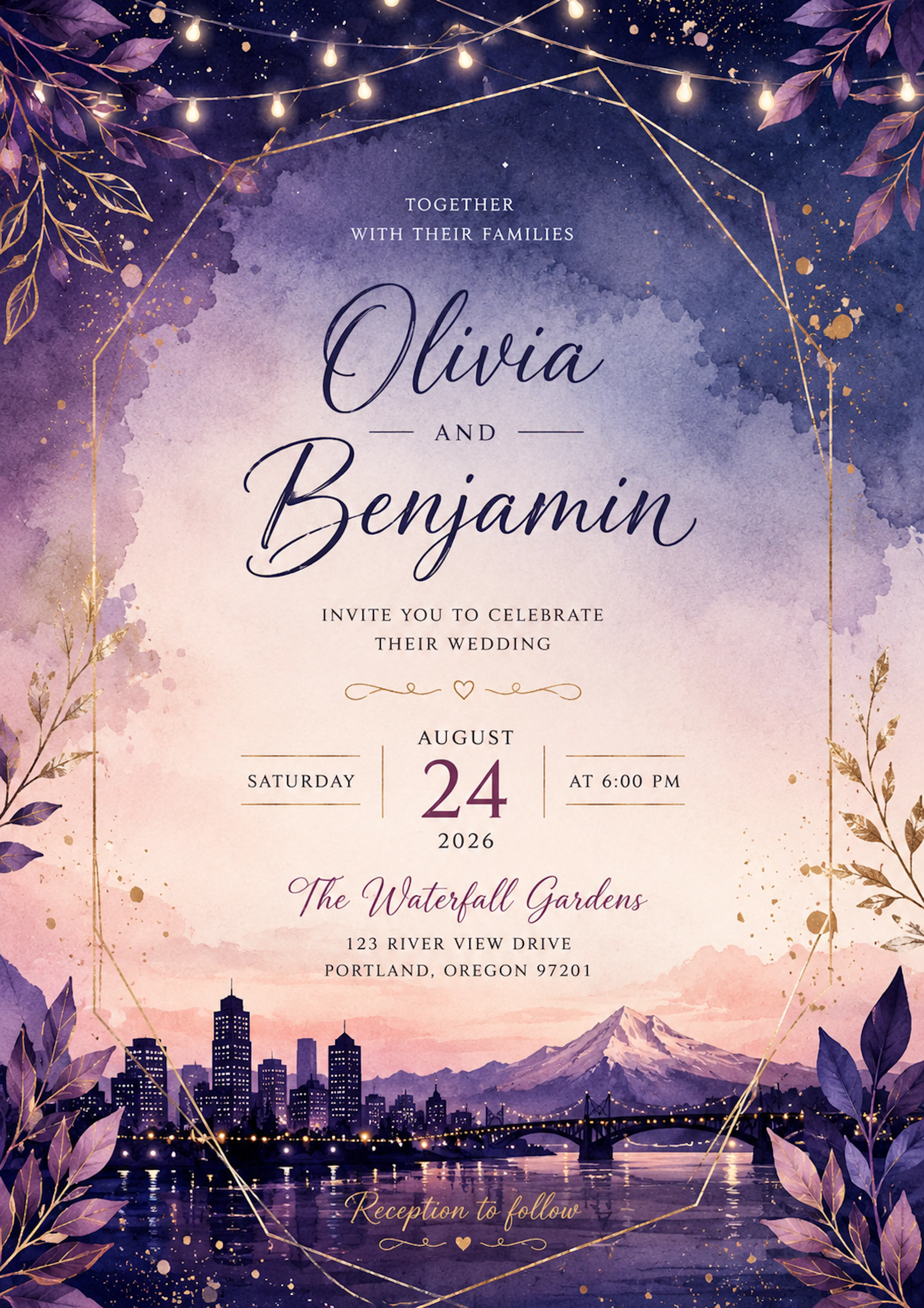 aesthetic wedding invitation card