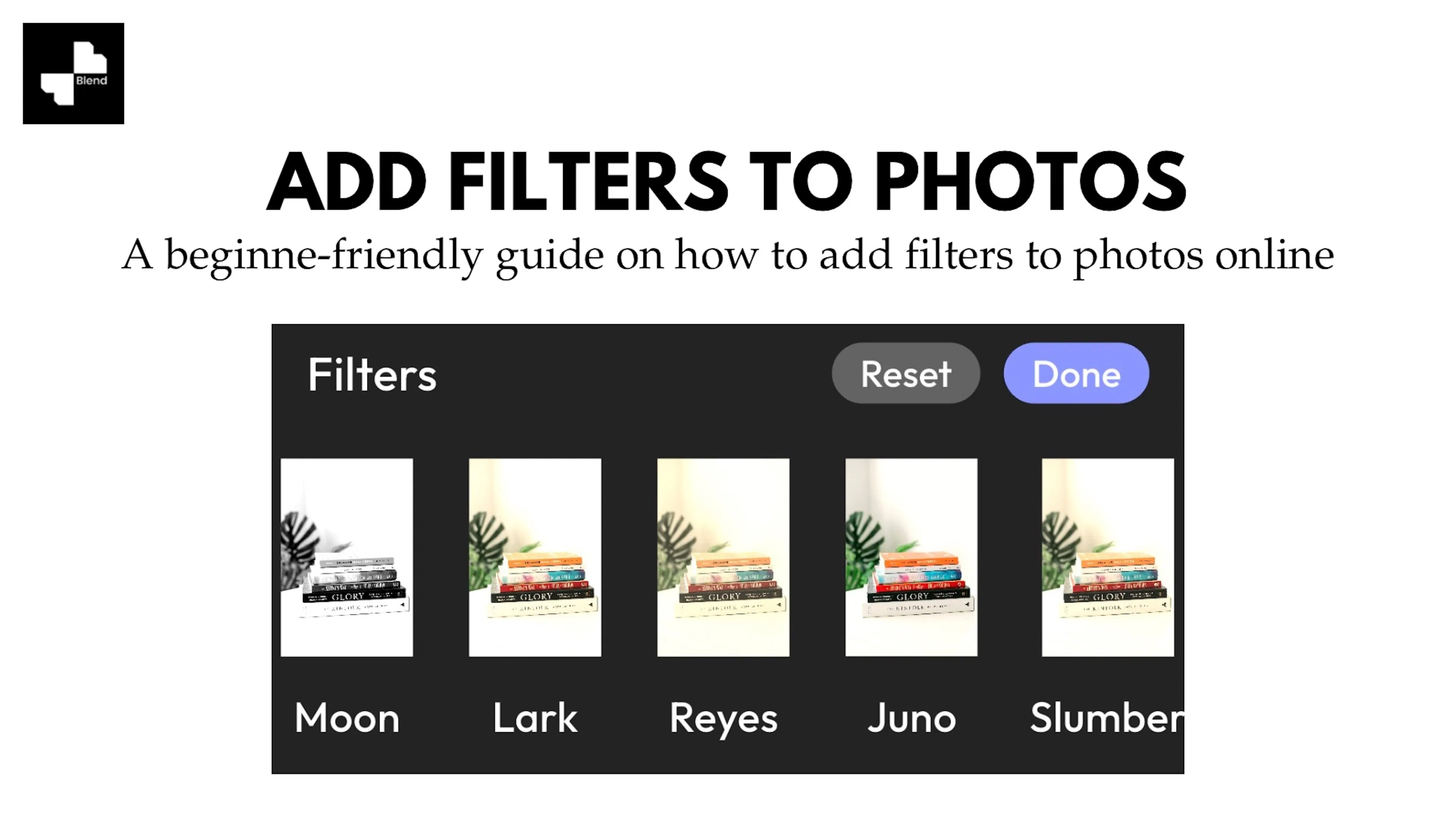 how to add filters to photos