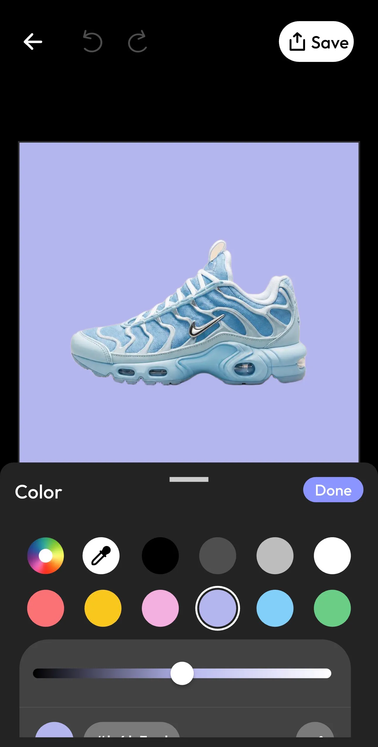 select the color