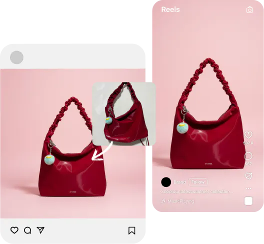 A shot of how the beautiful transformed photos look in social media posts