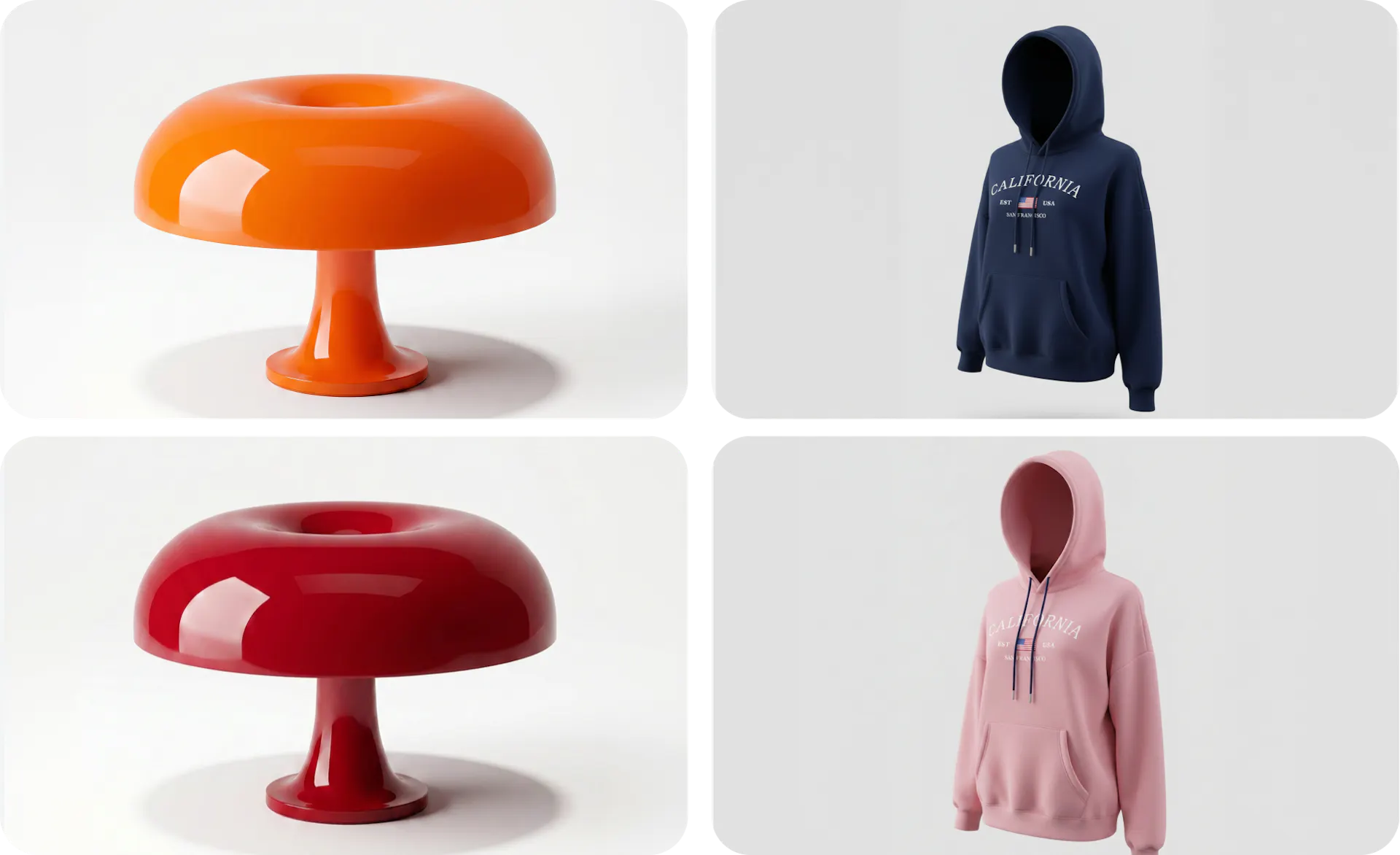 Recolored lamps and clothing