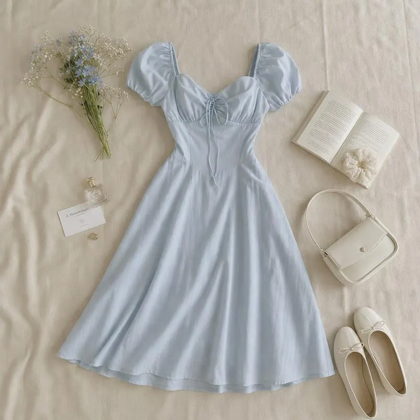 flatlay dress photography