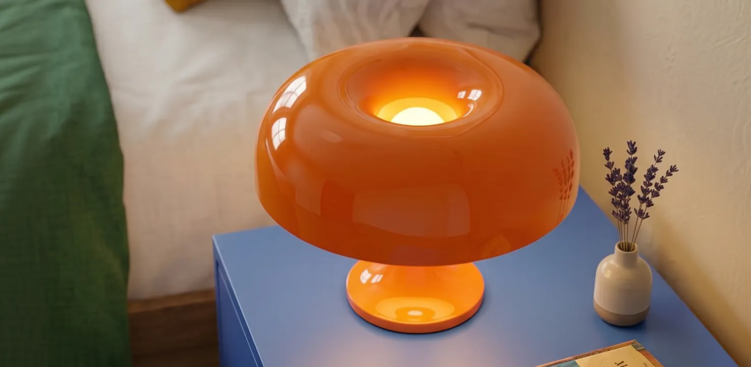 A home decor icon - a lamp on a realistic setting