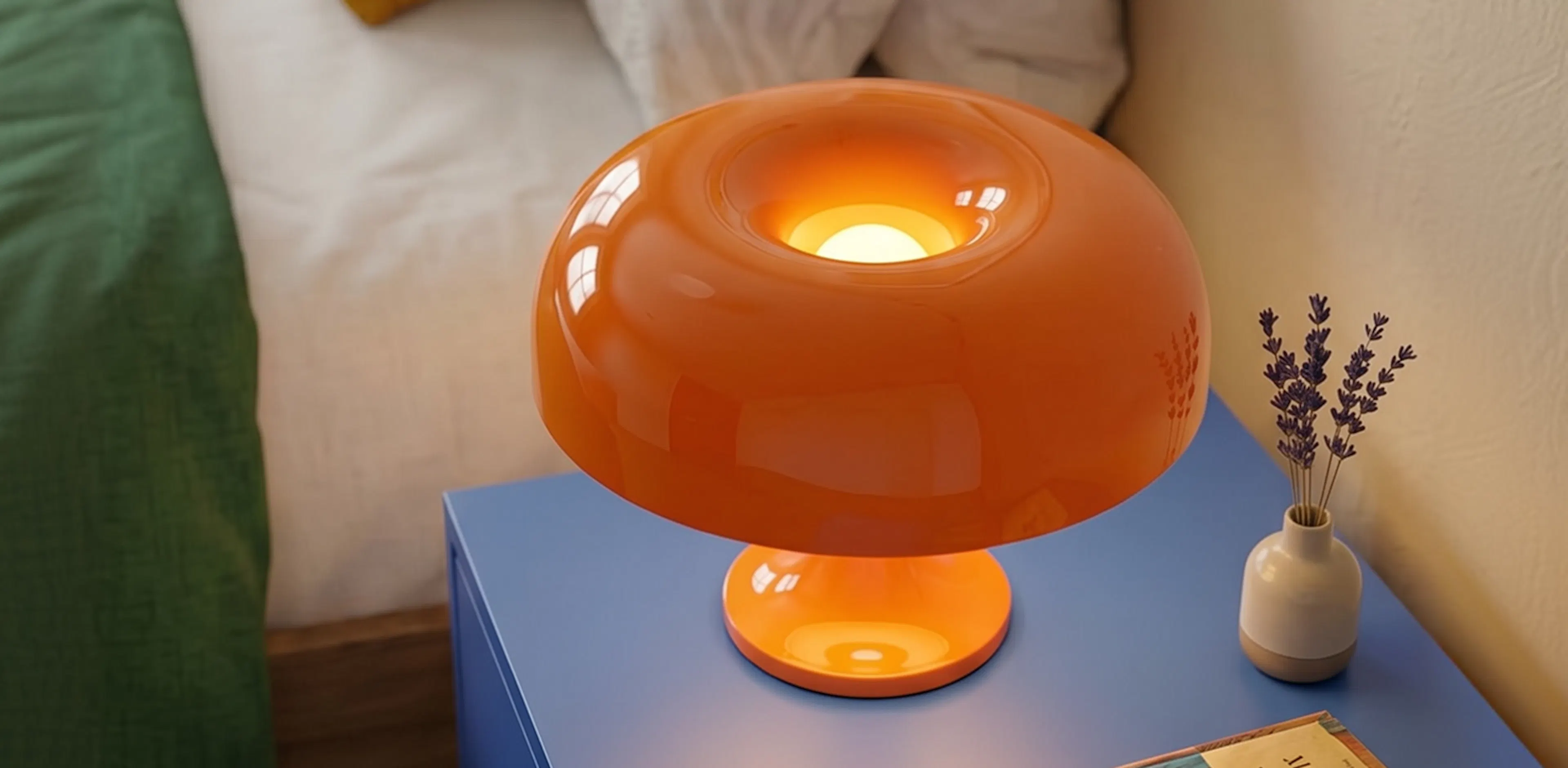 A home decor icon - a lamp on a realistic setting