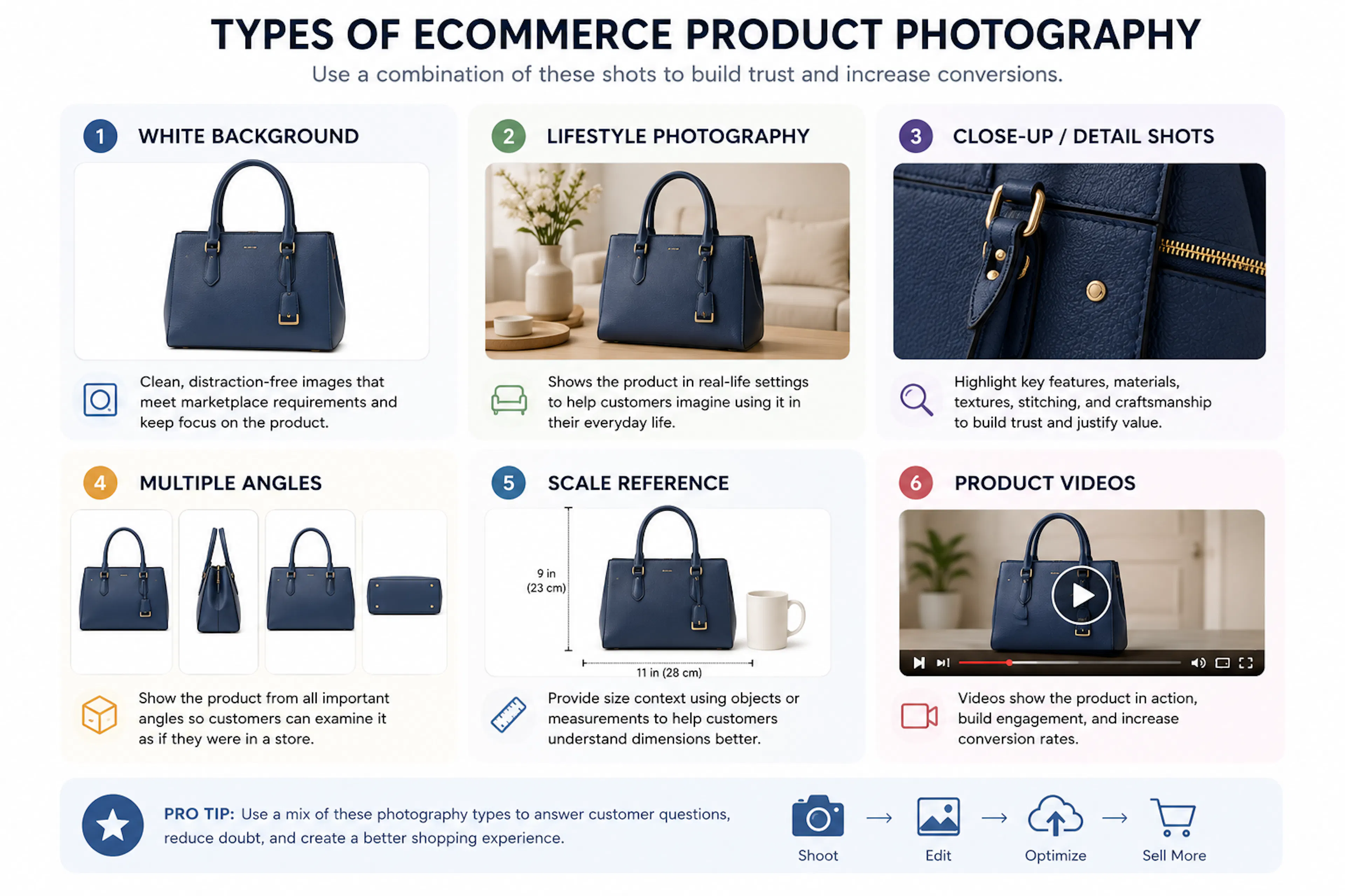 types of ecommerce product photography
