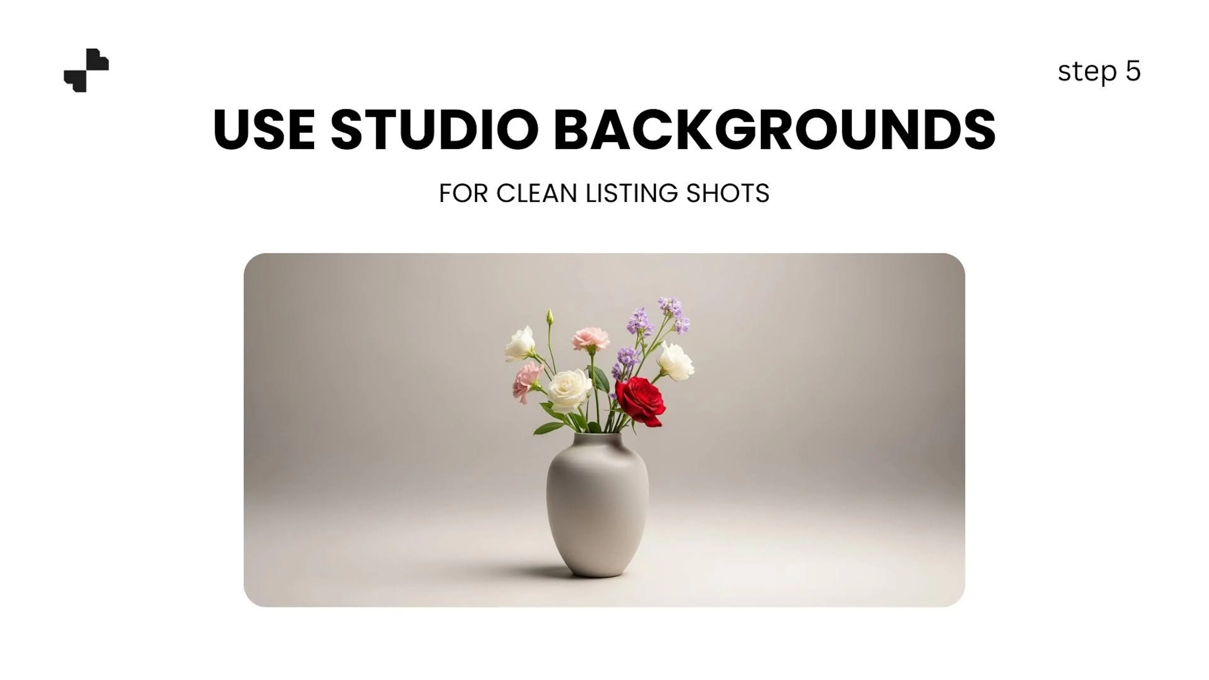 Use Studio Backgrounds for Clean Listing Shots