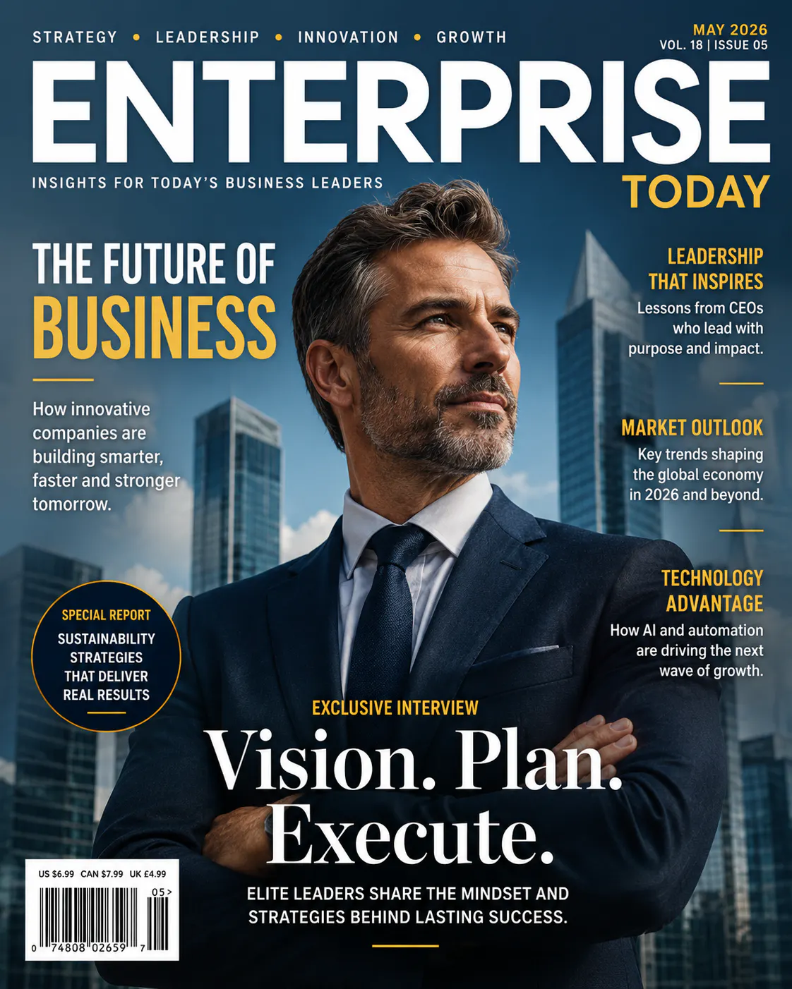 business magazine cover