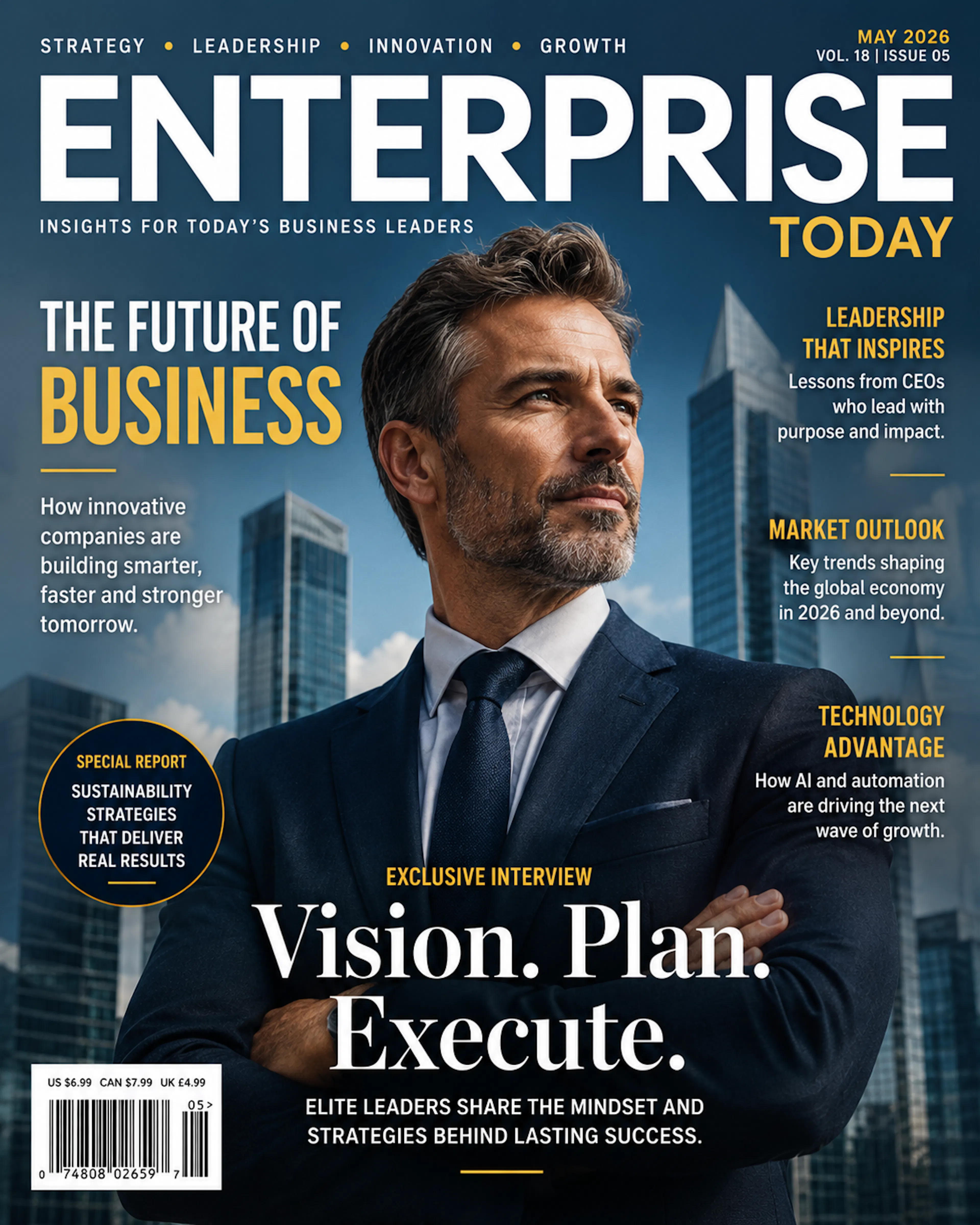 business magazine cover
