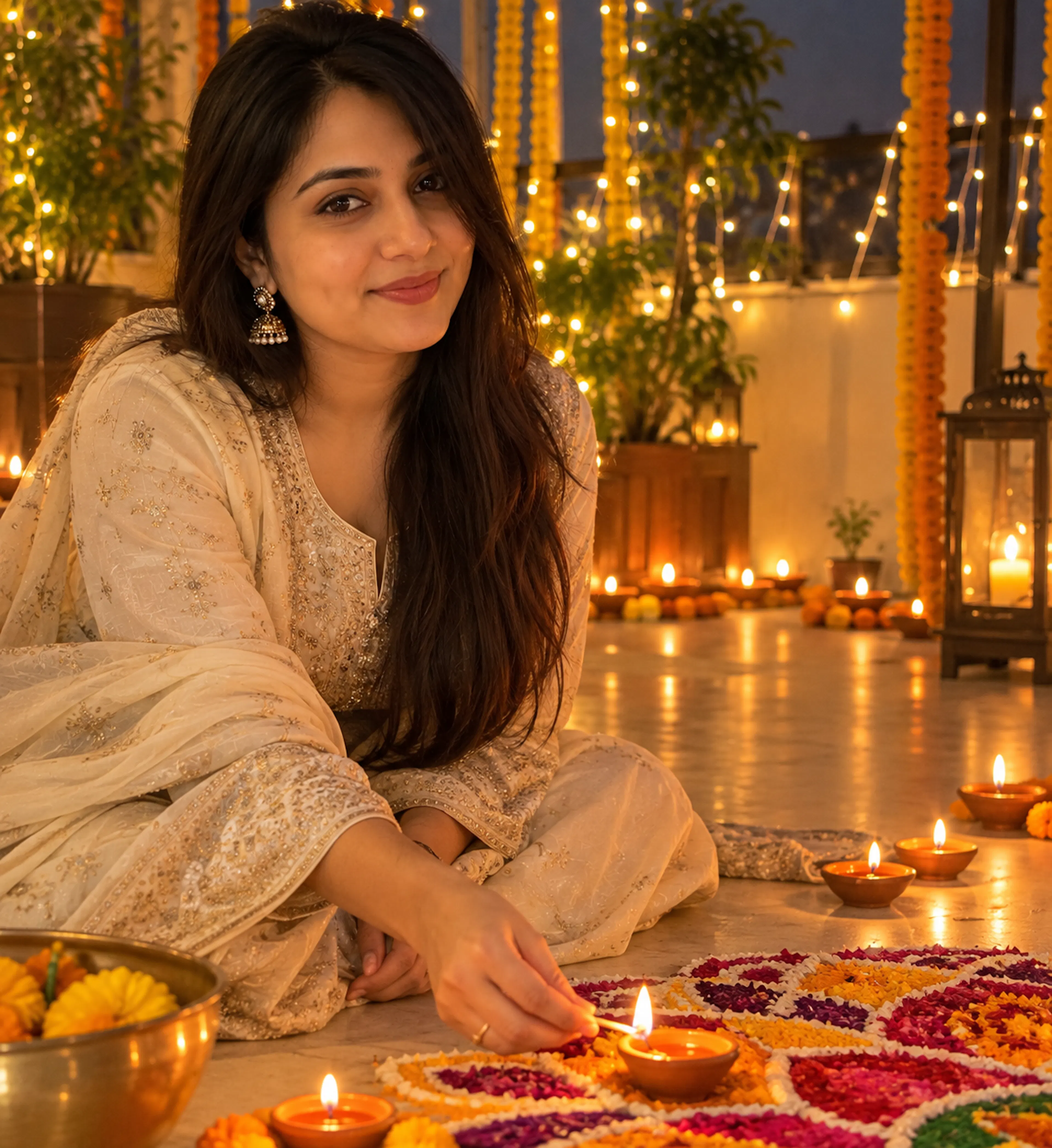 lighting diya ai image